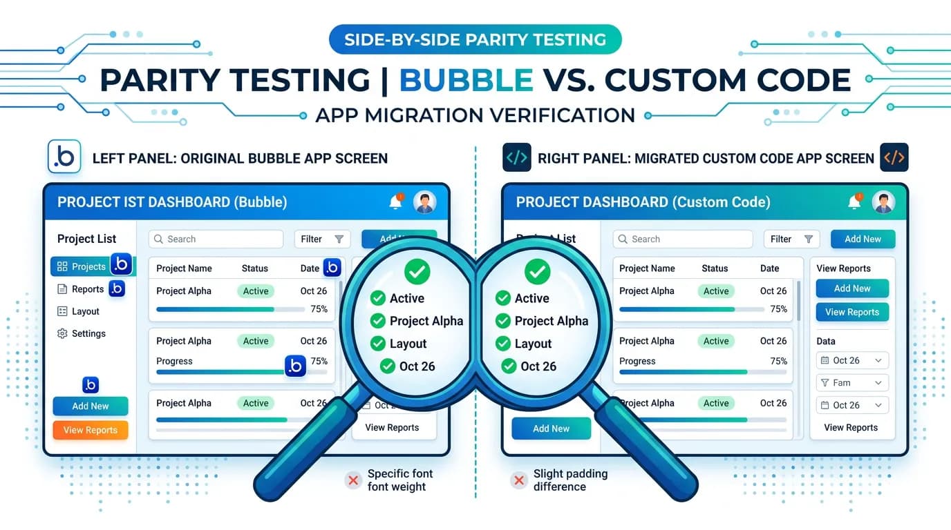 Migration QA: How to Test That Your New App Actually Matches Bubble's Behavior
